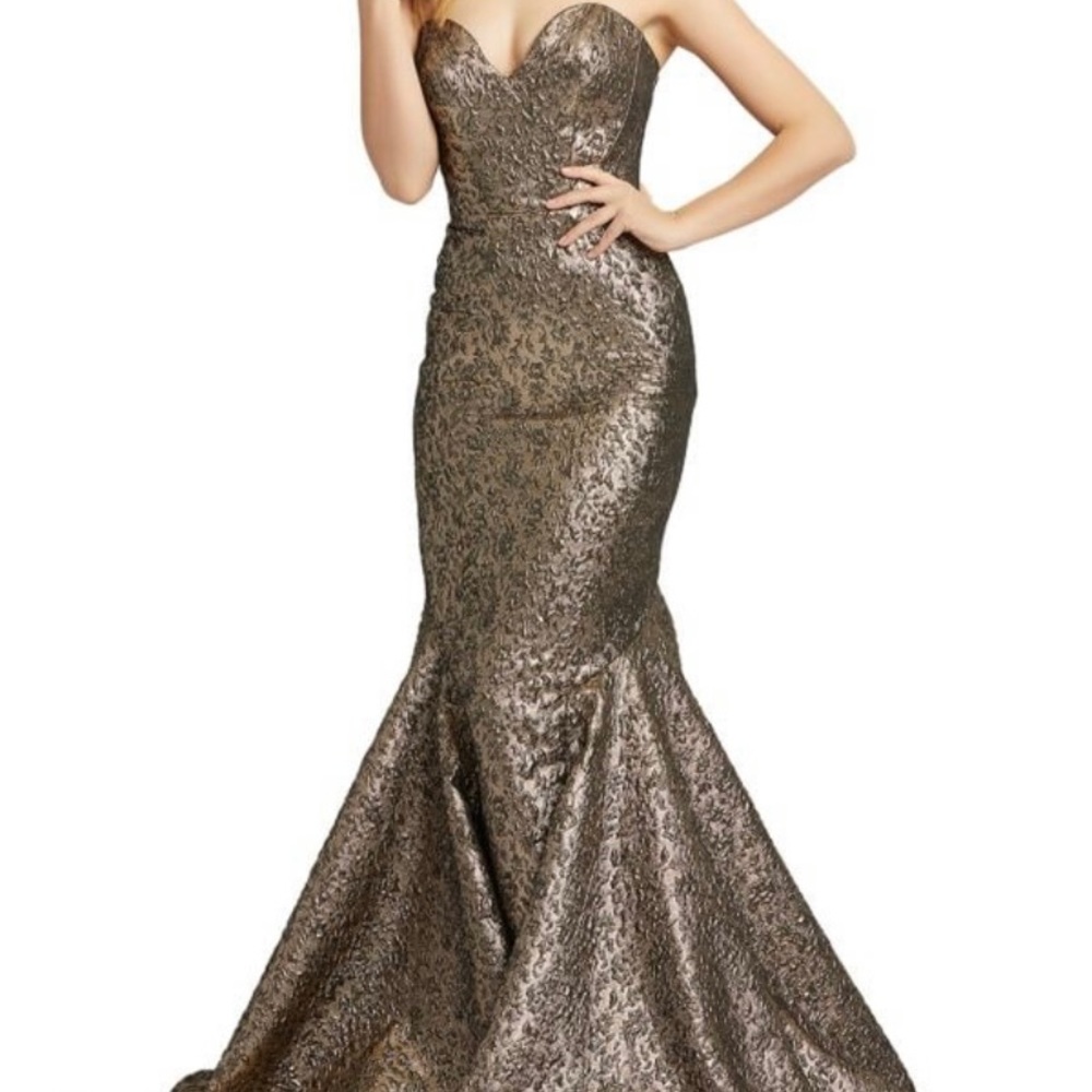 Mac Duggal Metallic Gold Gown